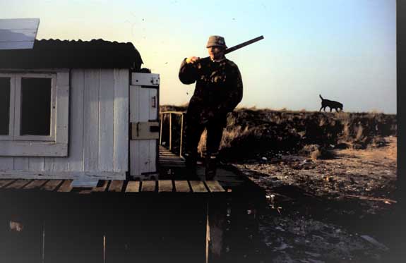 Dick outside Lapwing